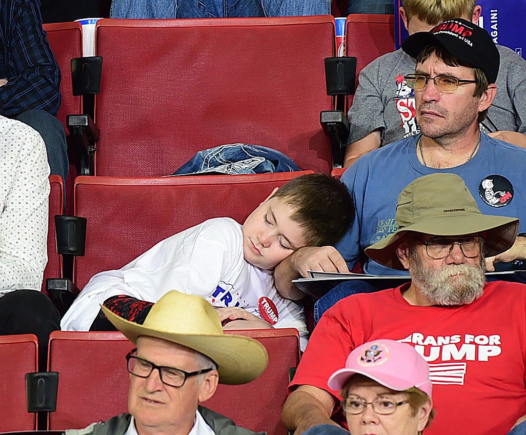 A young man sleeps